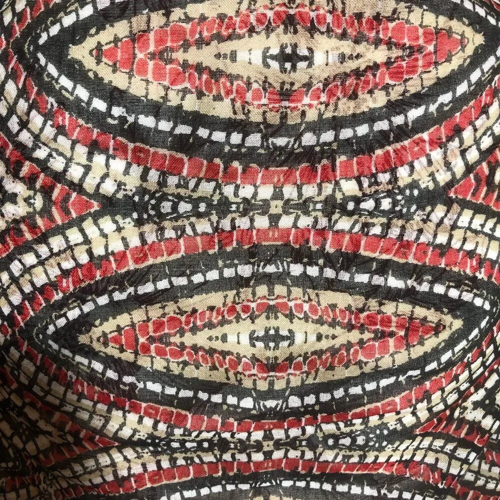 Boho Luxe Scarf | Protective Eye Motif & Mosaic Design